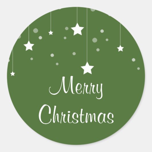 Moderne Kerst Klassieke Ronde Stick Ronde Sticker (Voorkant)