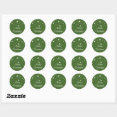 Moderne Kerst Klassieke Ronde Stick Sticker (Vel)