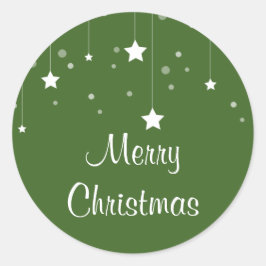 Moderne Kerst Klassieke Ronde Stick Sticker