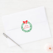 Moderne kerst krans samengesteld uit Xmas motieven Ronde Sticker (Envelop)