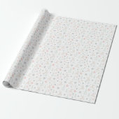 Moderne Kerst Lijn Kunst Vakantie Cadeaupapier (Uitgerold)