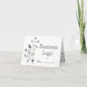 Moderne kerst LOGO Business Folded Feestdagen Kaart (Voorkant)