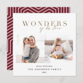 Moderne kerst met religieuze gouden kermis met mee feestdagenkaart (Voorkant / Achterkant)