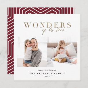 Moderne kerst met religieuze gouden kermis met mee feestdagenkaart