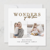 Moderne kerst met religieuze gouden kermis met mee feestdagenkaart (Voorkant)