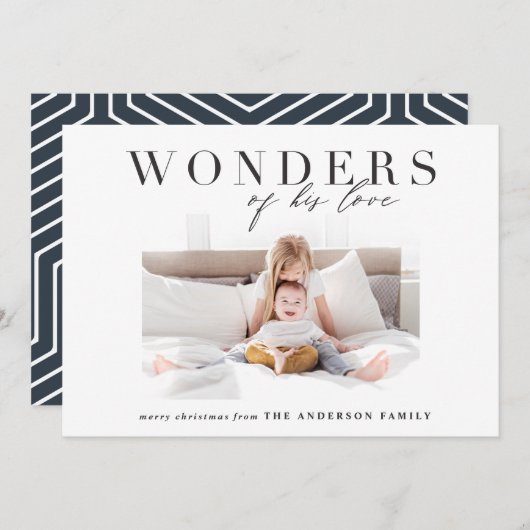 Moderne kerst met religieuze kerkkunst met meerder feestdagenkaart (Voorkant / Achterkant)