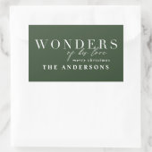 Moderne kerst met religieuze kerst rechthoekige sticker (Tas)