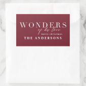 Moderne kerst met religieuze kerst rechthoekige sticker (Tas)