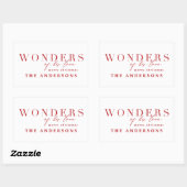 Moderne kerst met religieuze kerst rechthoekige sticker (Vel)