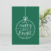 Moderne Kerst met vrolijk licht Feestdagenkaart (Staand voorkant)