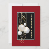 Moderne kerst met zwarte, rode en gouden kleuren kaart (Voorkant)