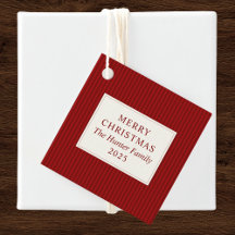 Moderne Kerst Minimale Kerstcadeau Rood