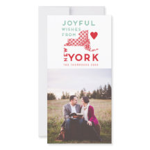 Moderne Kerst Mooie wensen vanuit New York Foto