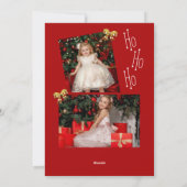 Moderne kerst-multifoto platte kerstkaart (Achterkant)