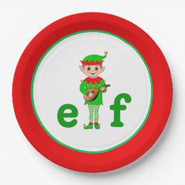 Moderne Kerst Musical Elf Papieren Bordje