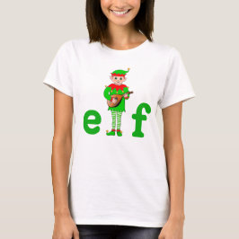 Moderne Kerst Musical Elf T-shirt
