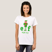 Moderne Kerst Muzikale Elf Squad T-Shirt (Voorkant volledig)