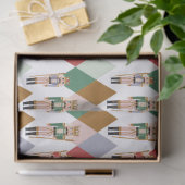 Moderne Kerst Notenkraker Argyle Diamantpatroon Tissuepapier (Geschenk)