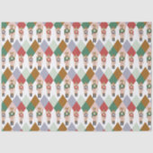 Moderne Kerst Notenkraker Argyle Diamantpatroon Tissuepapier (Voorkant)