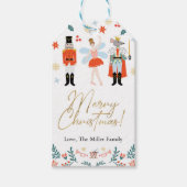 Moderne Kerst Notenkraker Kerstvakantie Cadeaulabel (Voorkant)