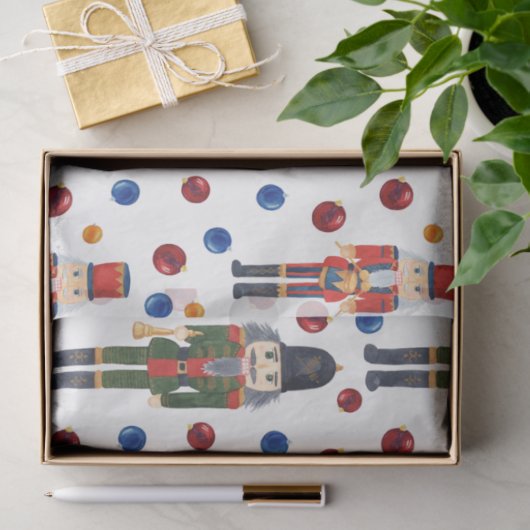 Moderne Kerst Notenkraker Tegels Festief Tissuepapier (Geschenk)