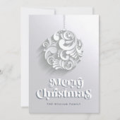 Moderne kerst ornament bubbel begroeting feestdagenkaart (Voorkant)