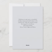 Moderne kerst ornament bubbel begroeting feestdagenkaart (Achterkant)