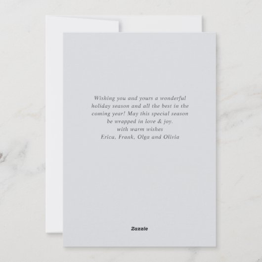 Moderne kerst ornament bubbel begroeting feestdagenkaart (Achterkant)