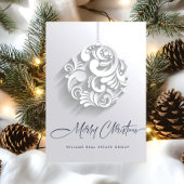 Moderne Kerst Ornament Corporate Greeting Feestdagenkaart