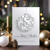 Moderne Kerst Ornament Corporate Greeting Feestdagenkaart