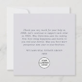 Moderne Kerst Ornament Corporate Holiday Bedankkaart (Achterkant)