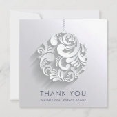 Moderne Kerst Ornament Corporate Holiday Bedankkaart (Voorkant)