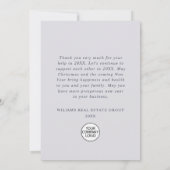 Moderne Kerst Ornament Corporate Holiday Bedankkaart (Achterkant)