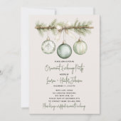 Moderne Kerst Ornament Exchange Party Kaart (Voorkant)