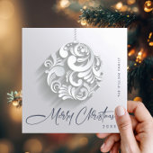 Moderne Kerst Ornament Groet Eenvoudig Feestdagenkaart