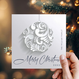 Moderne Kerst Ornament Groet Eenvoudig Feestdagenkaart