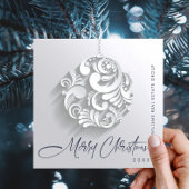 Moderne Kerst Ornament Groet Eenvoudig Feestdagenkaart