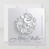 Moderne Kerst Ornament Groet Eenvoudig Feestdagenkaart (Voorkant)