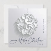 Moderne Kerst Ornament Groet Eenvoudig Feestdagenkaart (Voorkant)