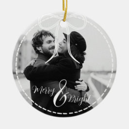 Moderne kerst ornament op maat een foto