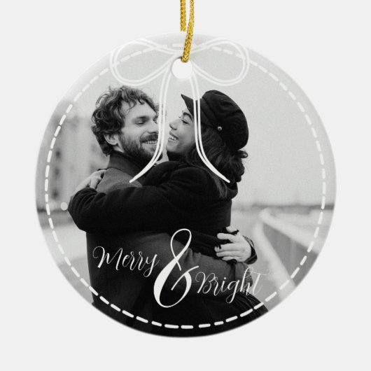 Moderne kerst ornament op maat een foto (Voorkant)
