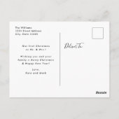 Moderne kerst-overlay voor pasgetrouwde stellen briefkaart (Achterkant)