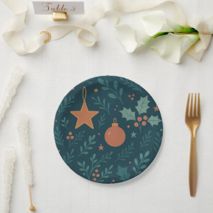 Moderne Kerst Papier Borden – Trendy 2026 Party Papieren Bordje