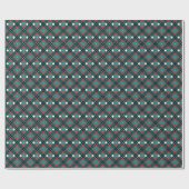 Moderne Kerst Plaid Cadeaupapier (Vlak)