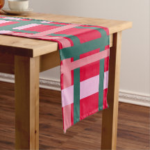 Moderne Kerst Plaid Helder Rood Groene Strepen