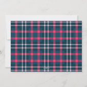 Moderne Kerst Plaid Tartan Patroon Feestdagenkaart (Achterkant)