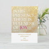 Moderne Kerst Psalm Kerstvakantie  Feestdagenkaart (Staand voorkant)