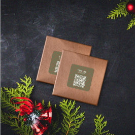 Moderne Kerst QR Code Business Sticker