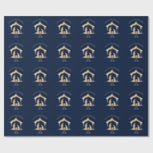 Moderne Kerst Religieuze Geboorte Mary & Joseph Cadeaupapier
