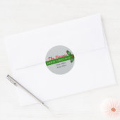 Moderne kerst retour adres envelop sluitingen ronde sticker (Envelop)